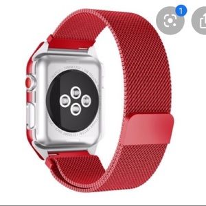 Red magnetic apple watch band
